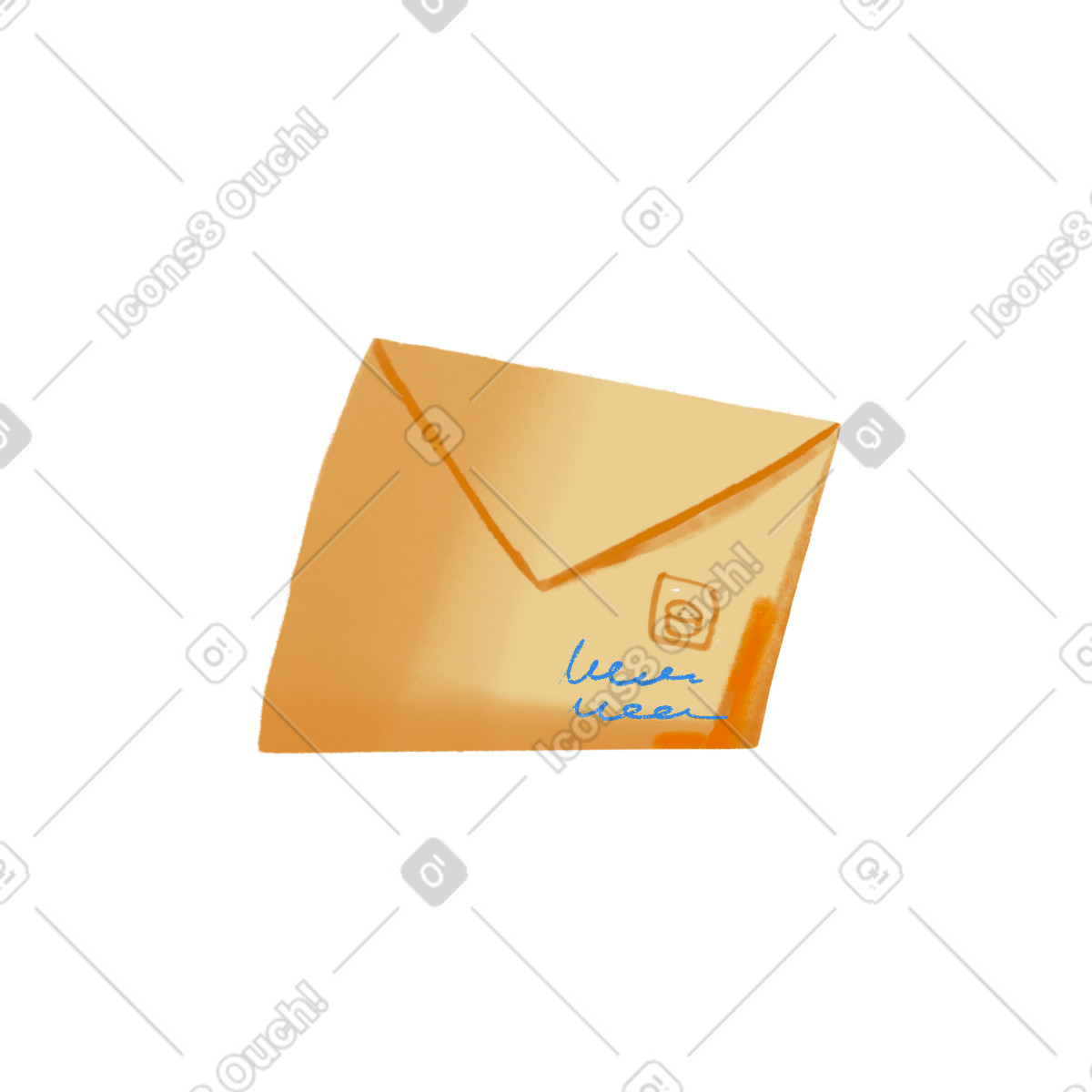 Ikigai 스타일의 Envelope with inscriptions 일러스트레이션 PNG, SVG 다운로드