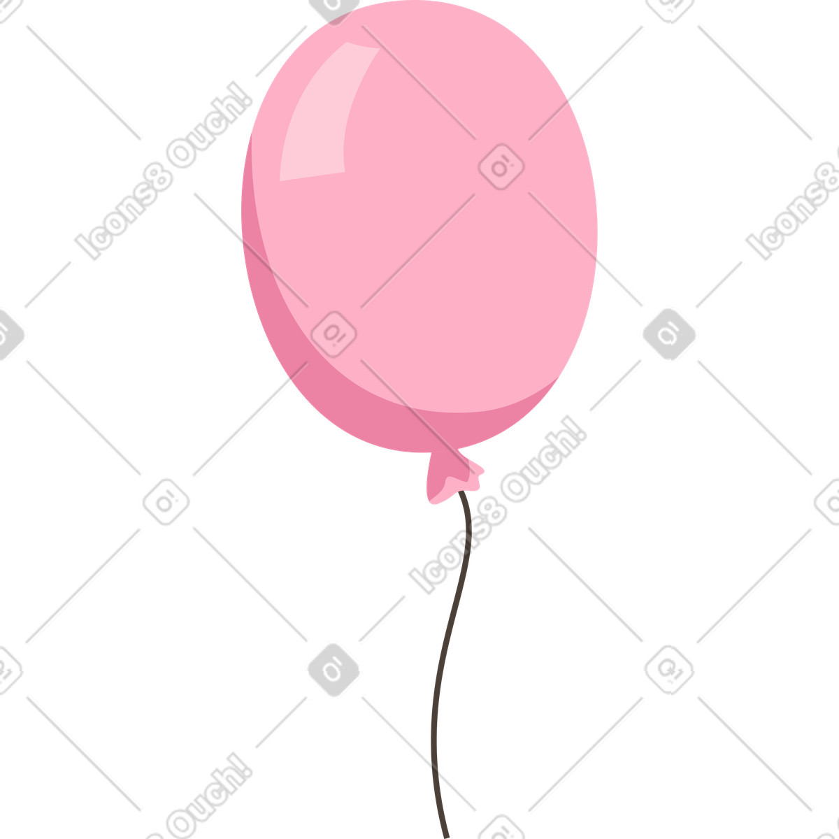 下载 Social 风格的 粉色气球 插画，支持 PNG、SVG 格式