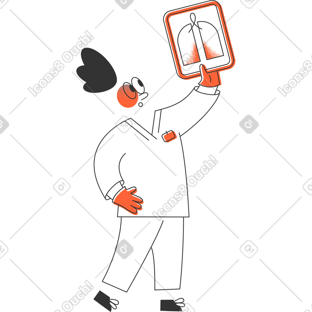 Medico illustrazione in stile Crayon scarica in PNG, SVG