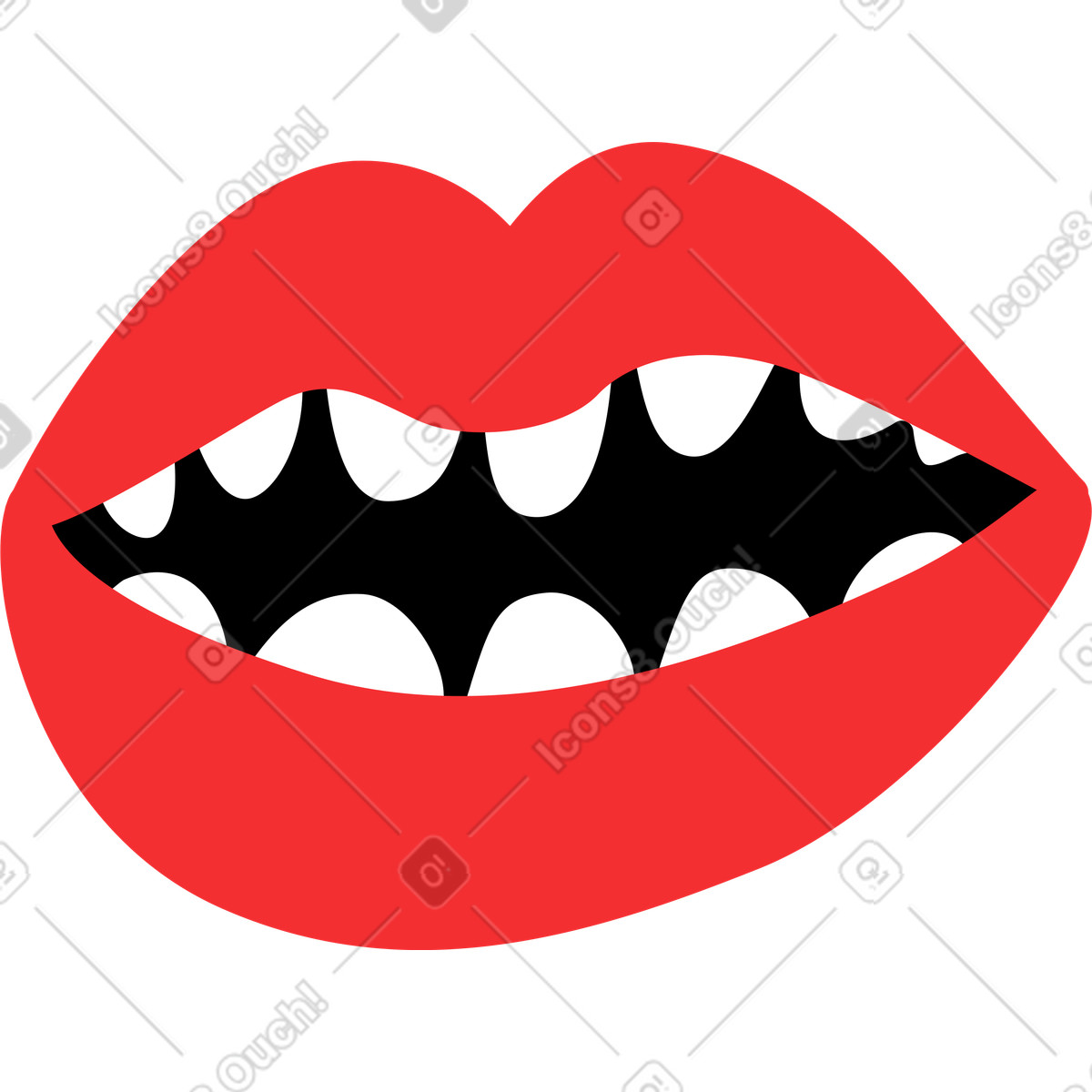 Mouth illustration in Spicy style download in PNG, SVG
