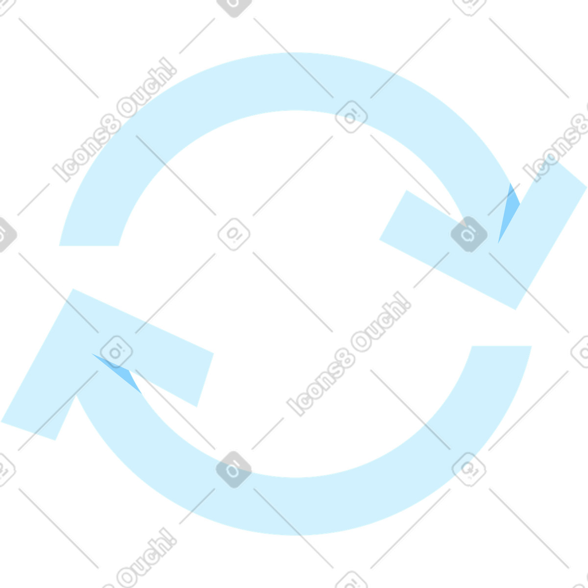 Bold synchronizing arrows illustration in Glossy style download in PNG, SVG