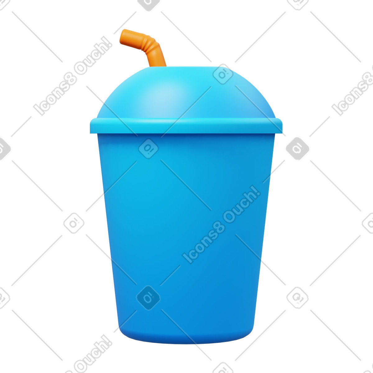 Ilustração de Milkshake em no estilo 3D Fluency para baixar em PNG, SVG