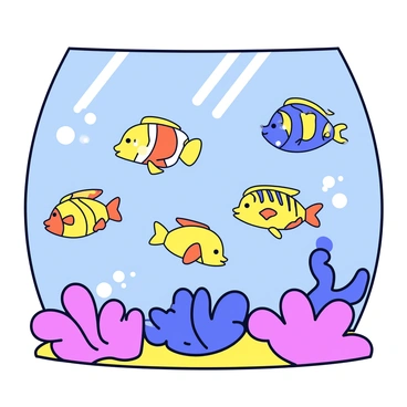 A colorful muster of tropical fish swimming together in a coral reef