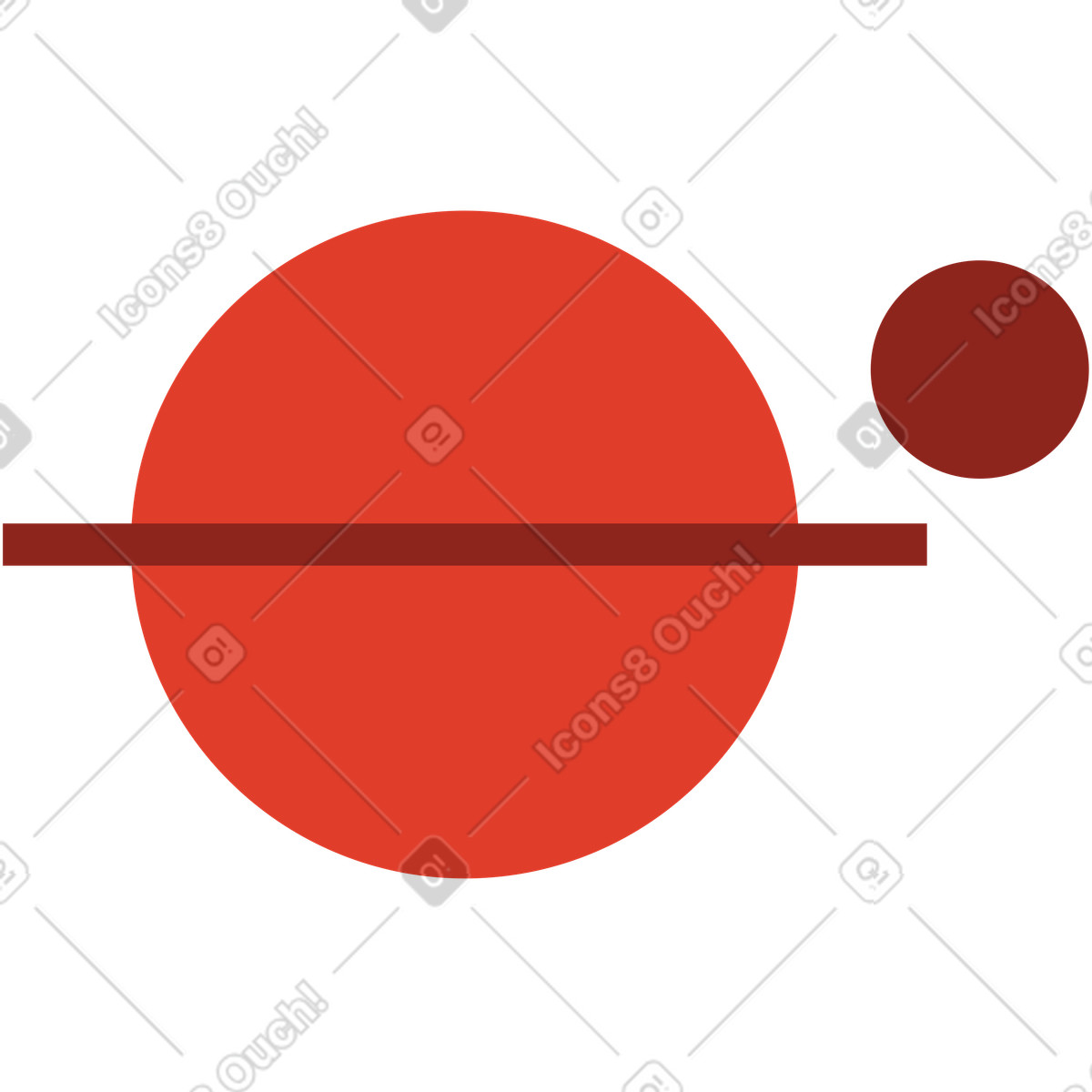 下载 Burgundy 风格的 行星 插画，支持 PNG、SVG 格式