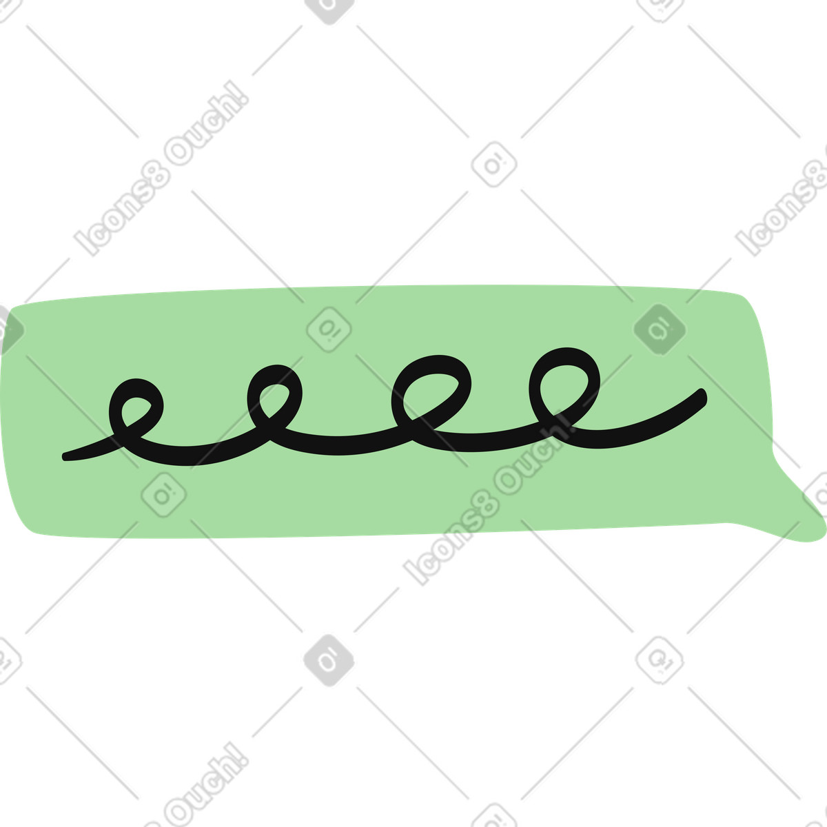 Organic 스타일의 Speech bubble doodle with curly scribble line for messages 일러스트레이션 PNG, SVG 다운로드