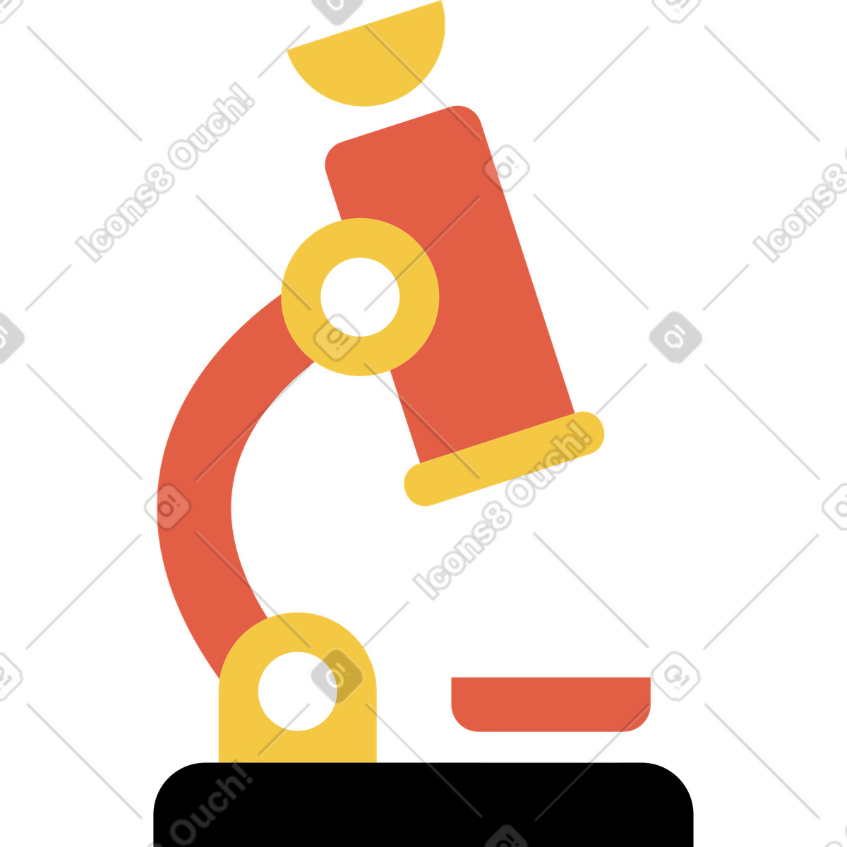 Microscopio illustrazione in stile Flat scarica in PNG, SVG