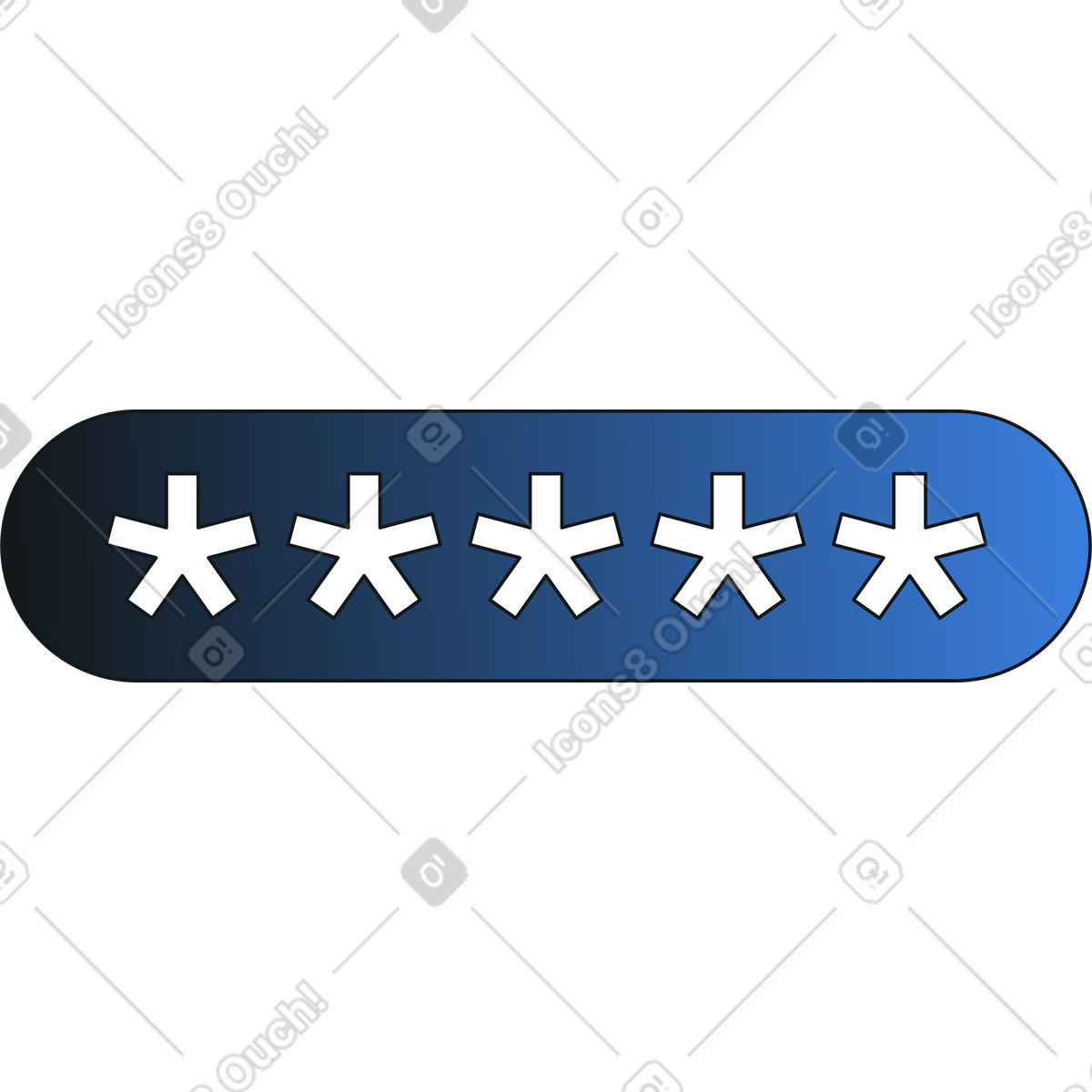 Password illustration in Midnight style download in PNG, SVG
