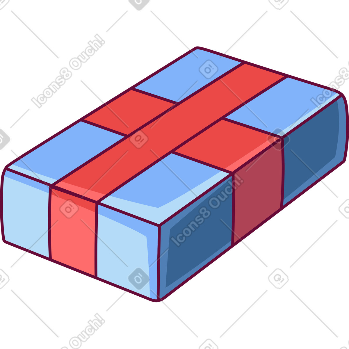 Box cover illustration in Handy style download in PNG, SVG