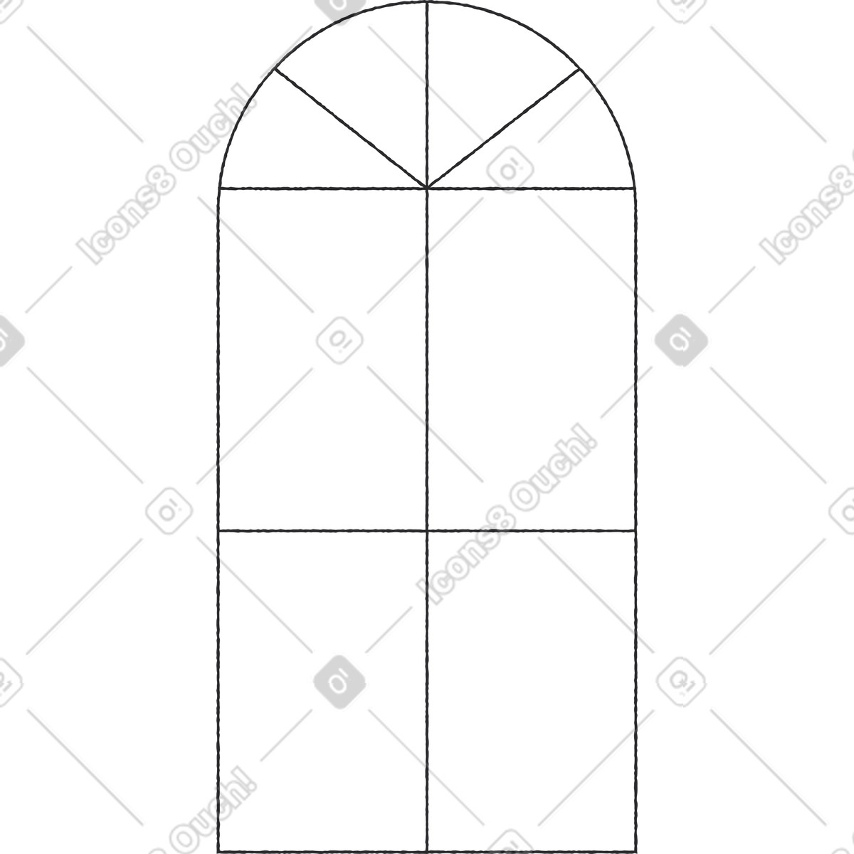 Ilustración Ventana grande en estilo Pablo a descargar en PNG y SVG
