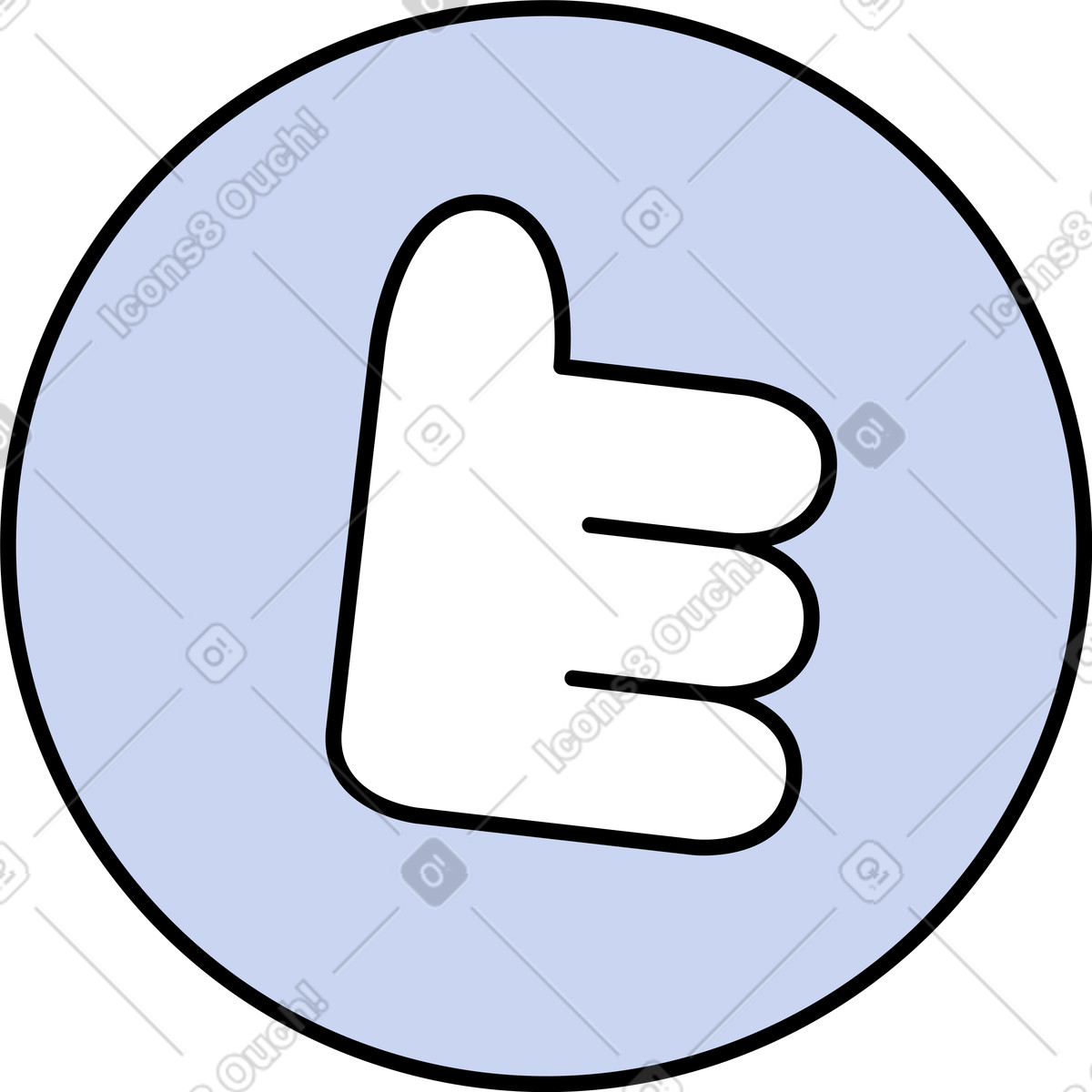 Bloom スタイルの Round thumbs up icon のアニメーションイラストをGIF、Lottie (JSON)、AEでダウンロード