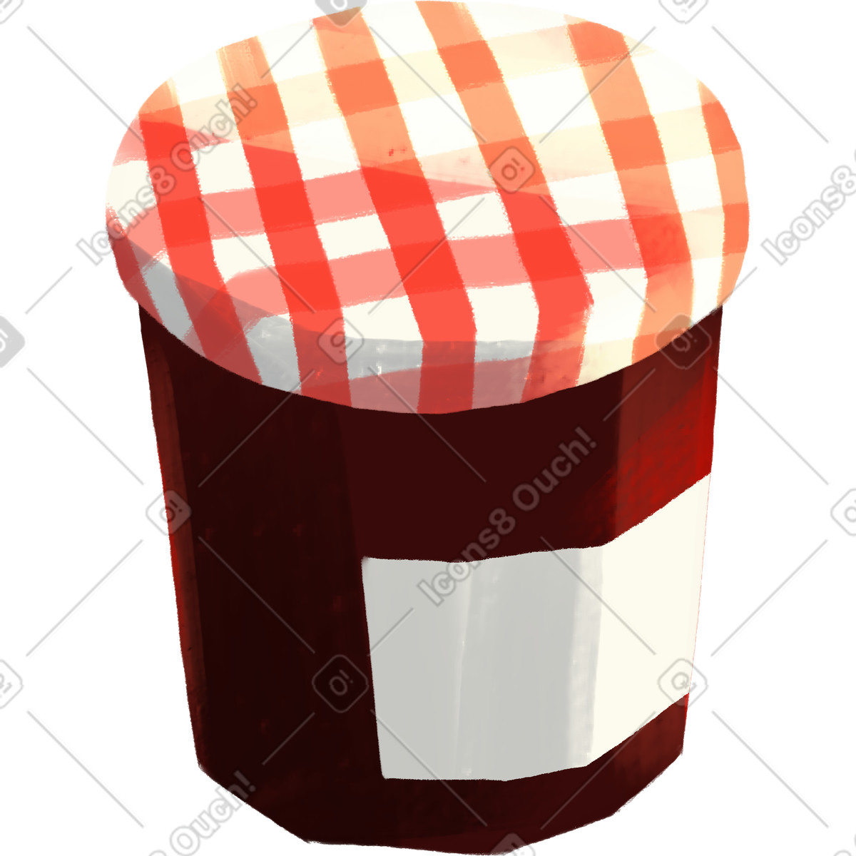 Jar of jam illustration in Sunday style download in PNG, SVG