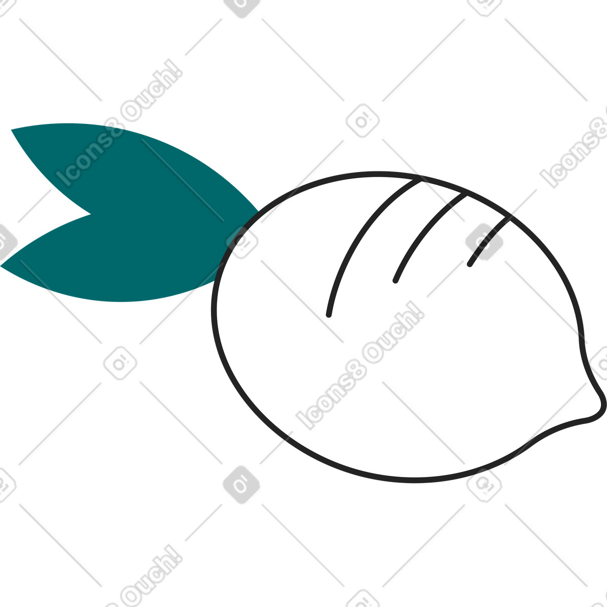 Small beetroot illustration in Sammy Line style download in PNG, SVG