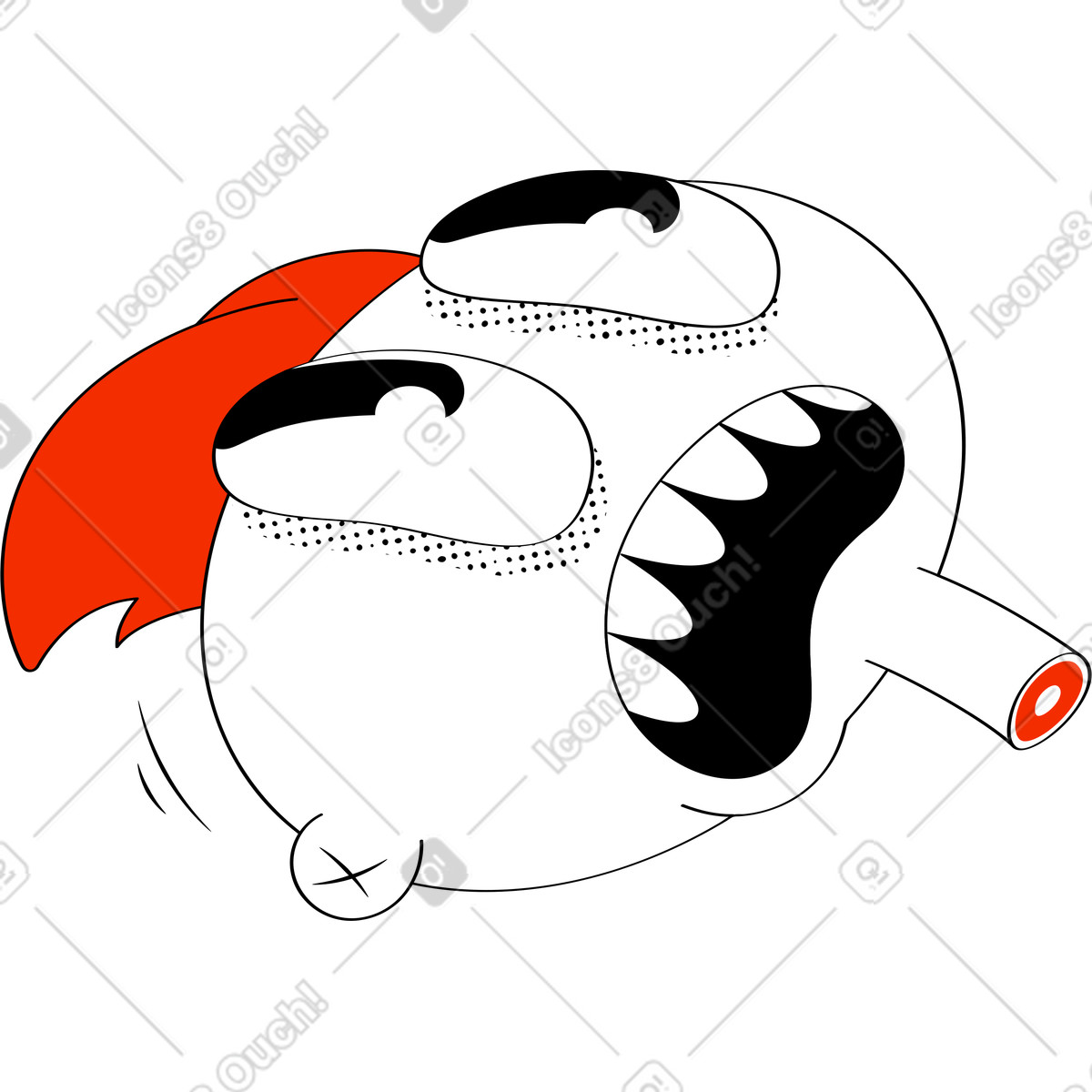 Looney スタイルの 頭 のイラストをPNG、SVG形式でダウンロード