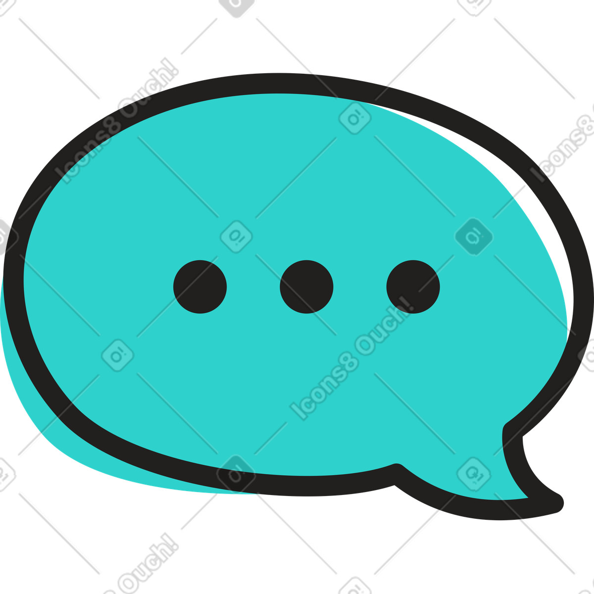Sprechblase-Illustration im Little-Stil als Download in PNG, SVG
