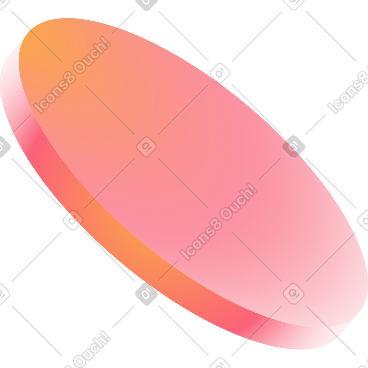 Ilustração de Forma do disco 3d vermelho em no estilo Morphis para baixar em PNG, SVG