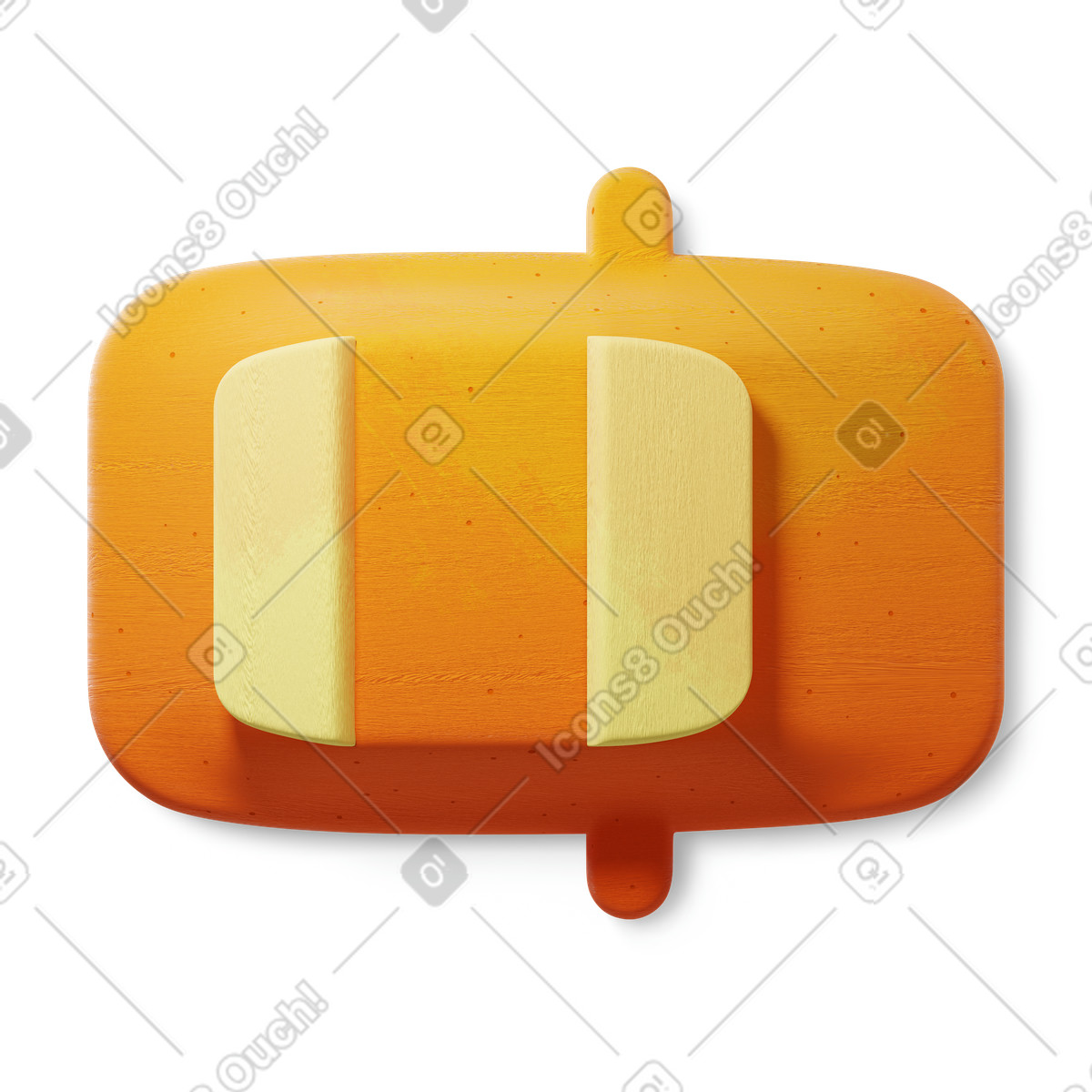Ilustração de Car top view minimal orange vehicle with yellow roof fins em no estilo 3D Microsoft Fluent illustration para baixar em PNG, SVG