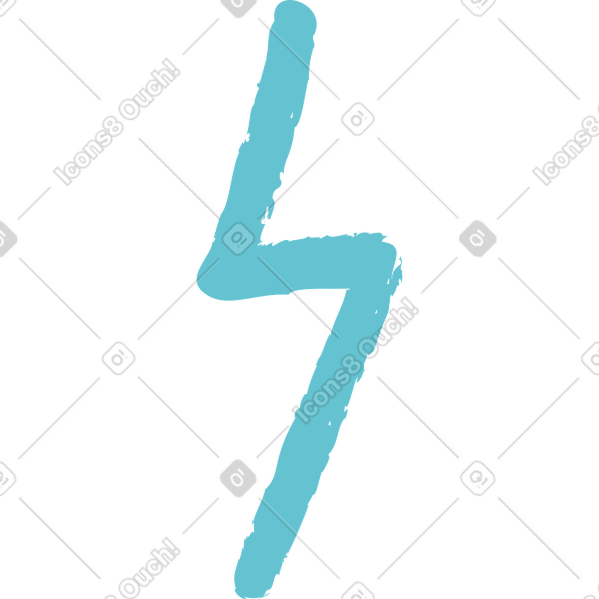 Lightning illustration in Lime style download in PNG, SVG