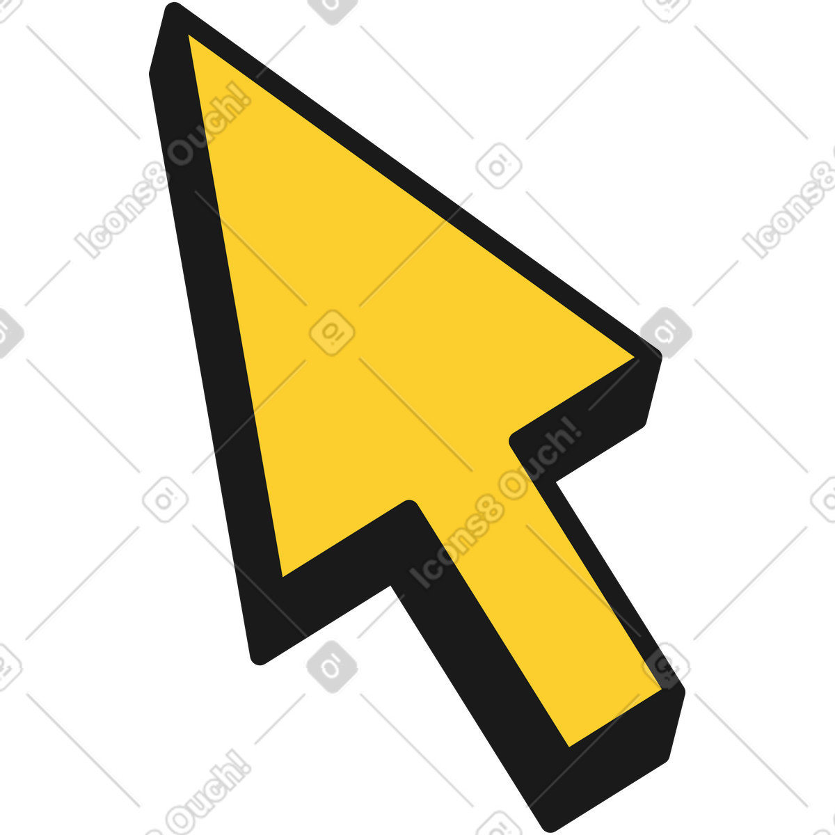 Ilustración Cursor en estilo Taxi a descargar en PNG y SVG