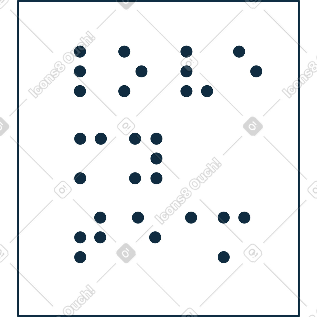 Braille translation illustration in PNG, SVG