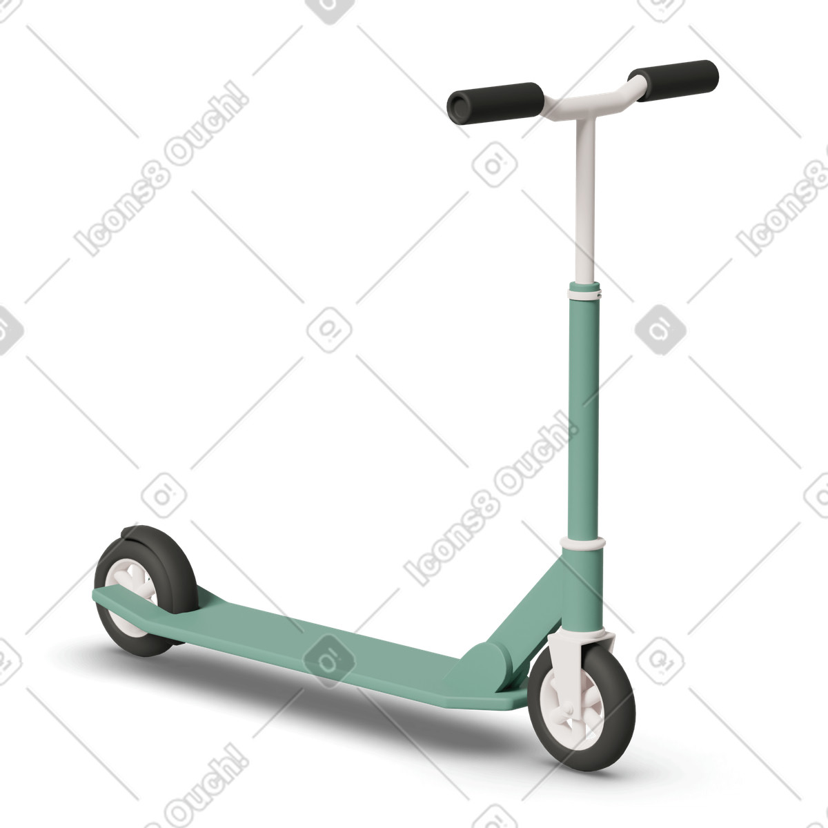 Kid scooter-Illustration im 3D Casual life-Stil als Download in PNG, SVG