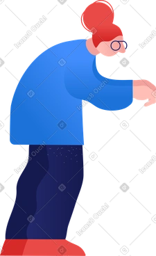 Granny in side view PNG, SVG