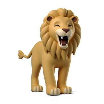 A lion divided into two distinct halves stands prominently. The left side of the lion is calm and serene, featuring a sleek golden mane that flows gently, with soft, closed eyes and a composed expression. The fur appears smooth and well-groomed, reflecting a peaceful demeanor. In stark contrast, the right side of the lion displays a fierce roar with its mouth wide open, revealing sharp teeth and a powerful jaw. The mane on this side is wild and tousled, emphasizing the intensity in its expression, with eyes wide and fierce. The two halves are seamlessly connected down the middle, displaying a powerful juxtaposition of tranquility and ferocity.