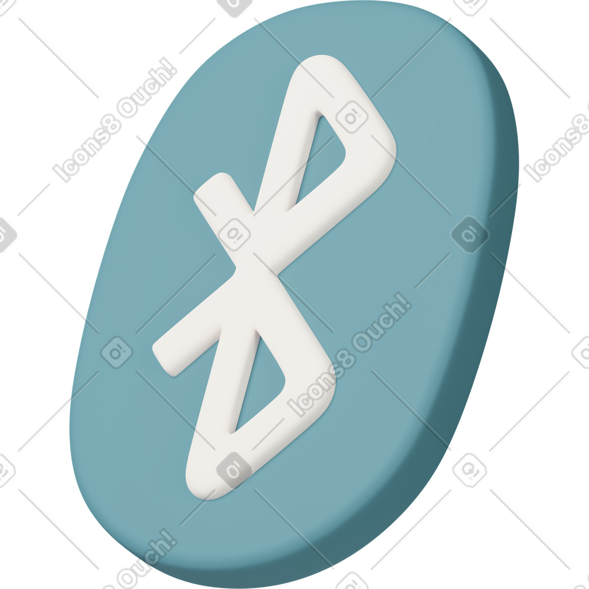 下载 3D Casual life 风格的 Bluetooth three quarter view 插画，支持 PNG、SVG 格式
