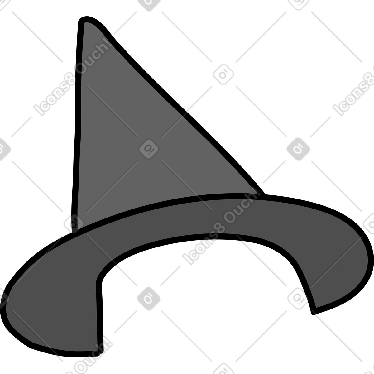 Purr スタイルの 魔法の帽子 のイラストをPNG、SVG形式でダウンロード