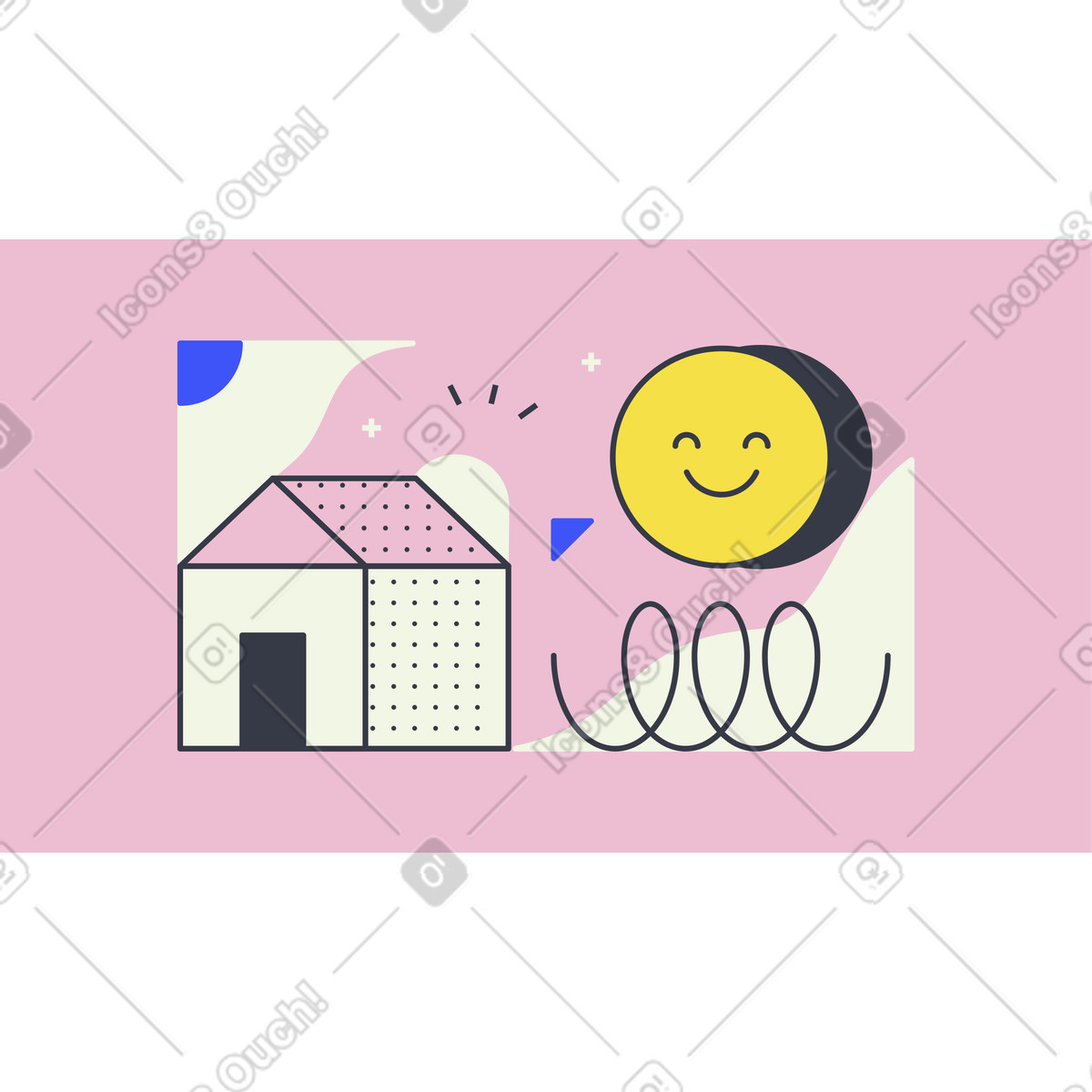 Welcome illustration in Abstract style download in PNG, SVG