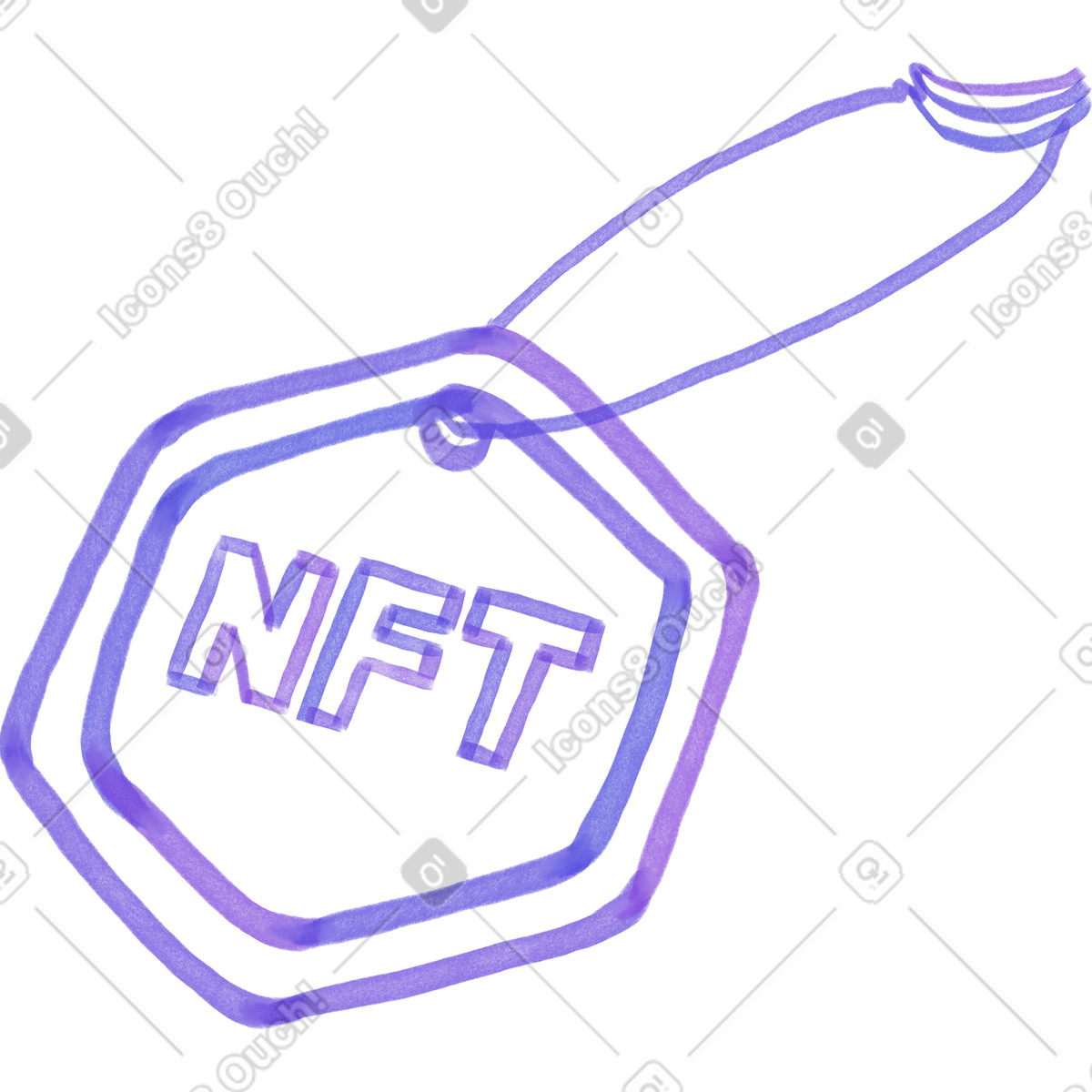 Marker スタイルの Nft label のイラストをPNG、SVG形式でダウンロード