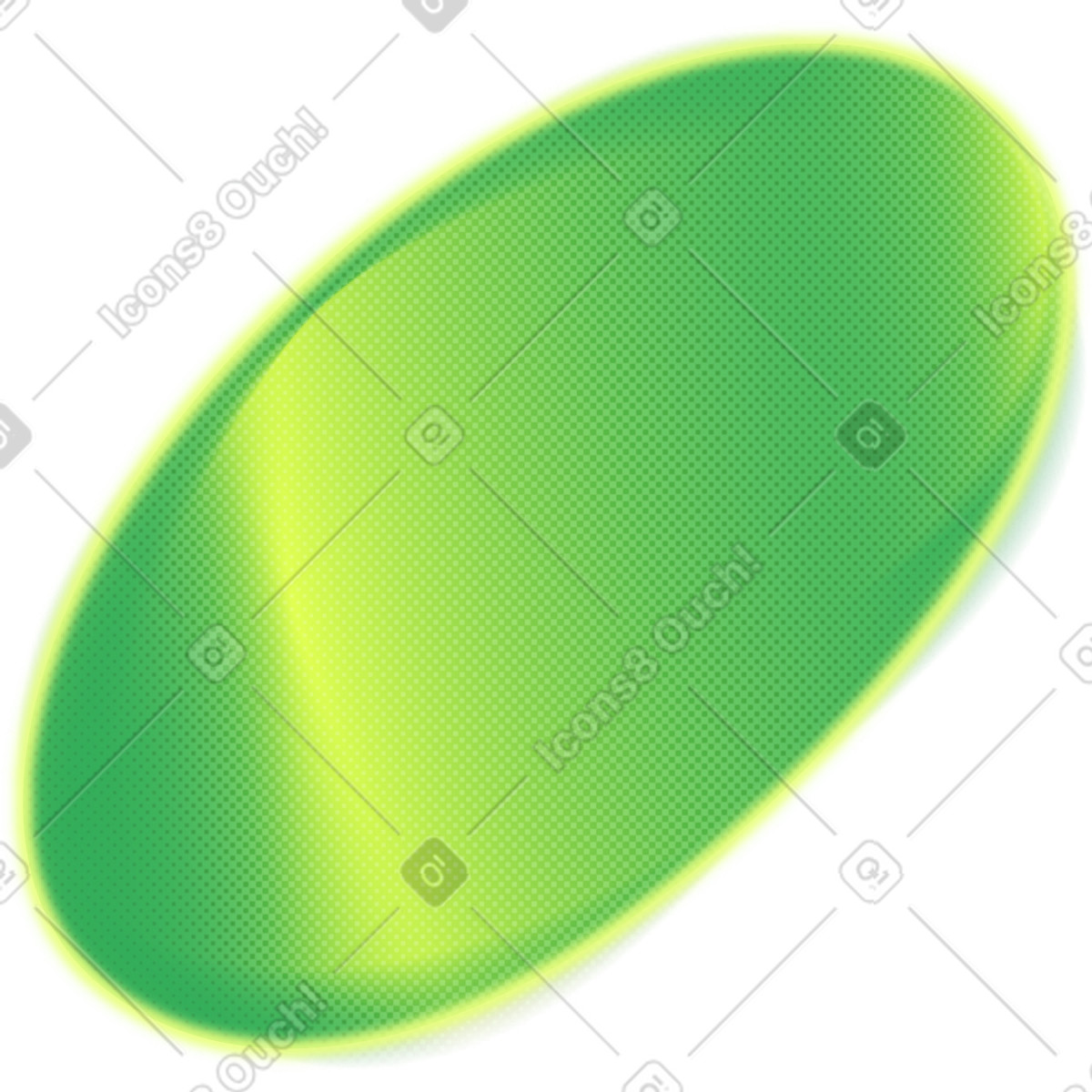Unscharfe grüne ellipse-Illustration im Burst-Stil als Download in PNG, SVG