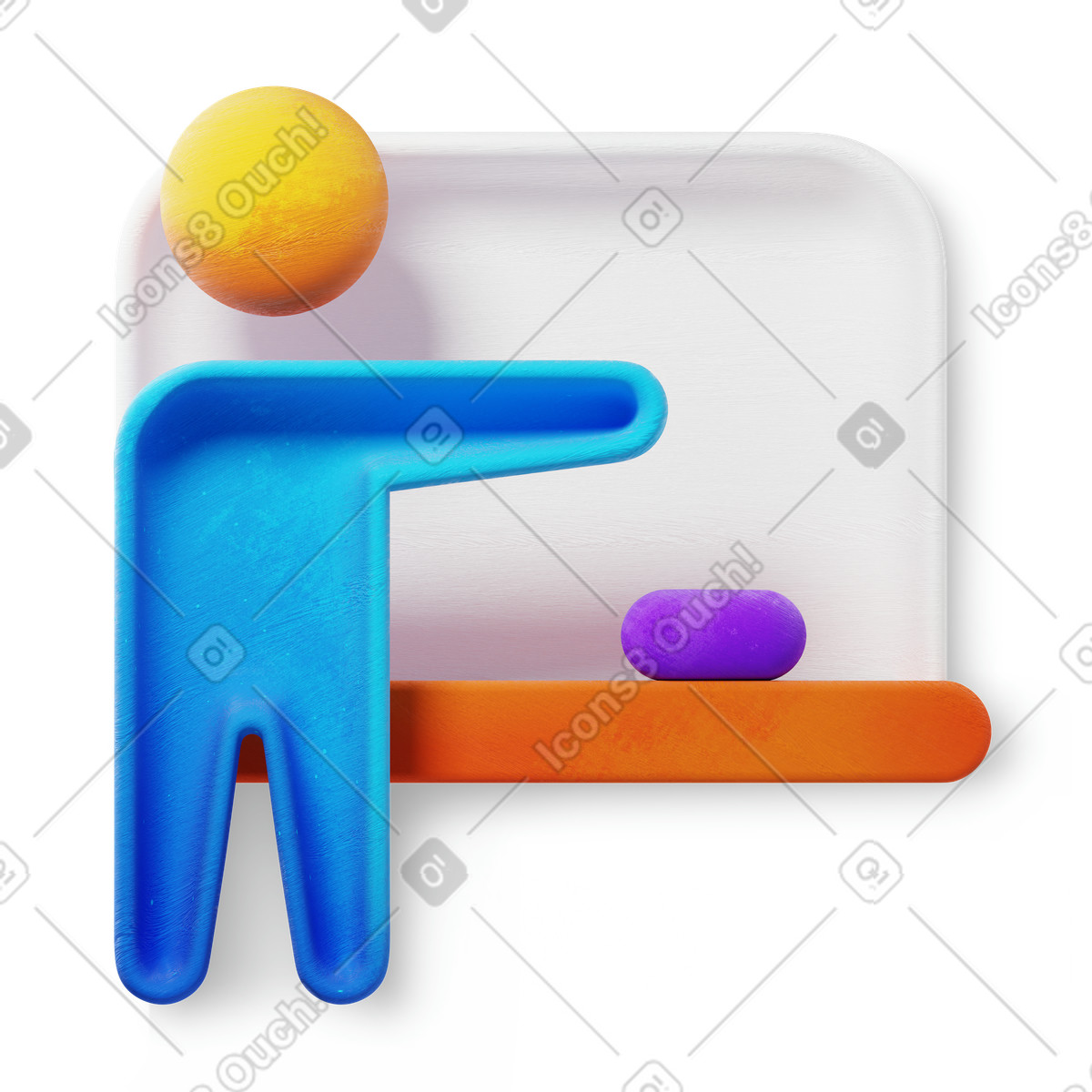 3D Microsoft Fluent illustration 스타일의 Teacher 일러스트레이션 PNG, SVG 다운로드