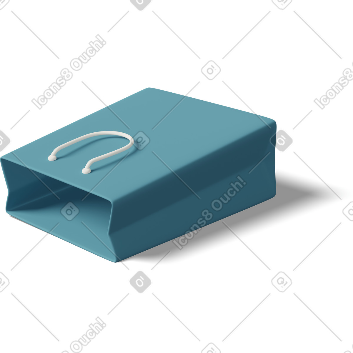 Ilustração de Blue paper back lying em no estilo 3D Casual life para baixar em PNG, SVG