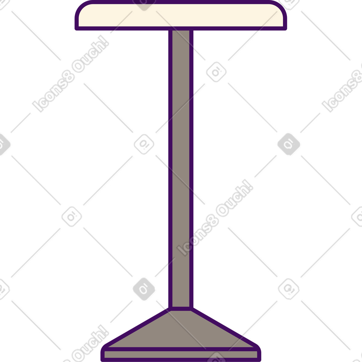 Ilustración Mesa de bar en estilo Simplistic a descargar en PNG y SVG