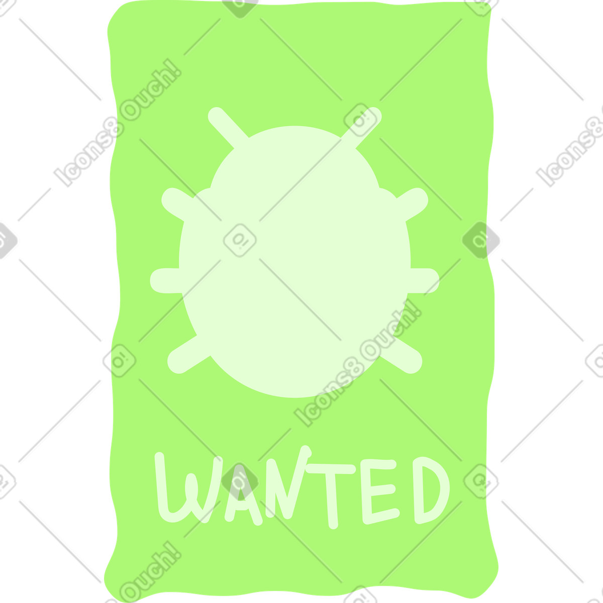 Bug poster-Illustration im Giggle-Stil als Download in PNG, SVG