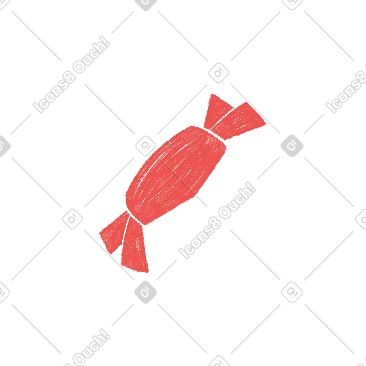 下载 Biro 风格的 Candy in a red wrapper 插画，支持 PNG、SVG 格式