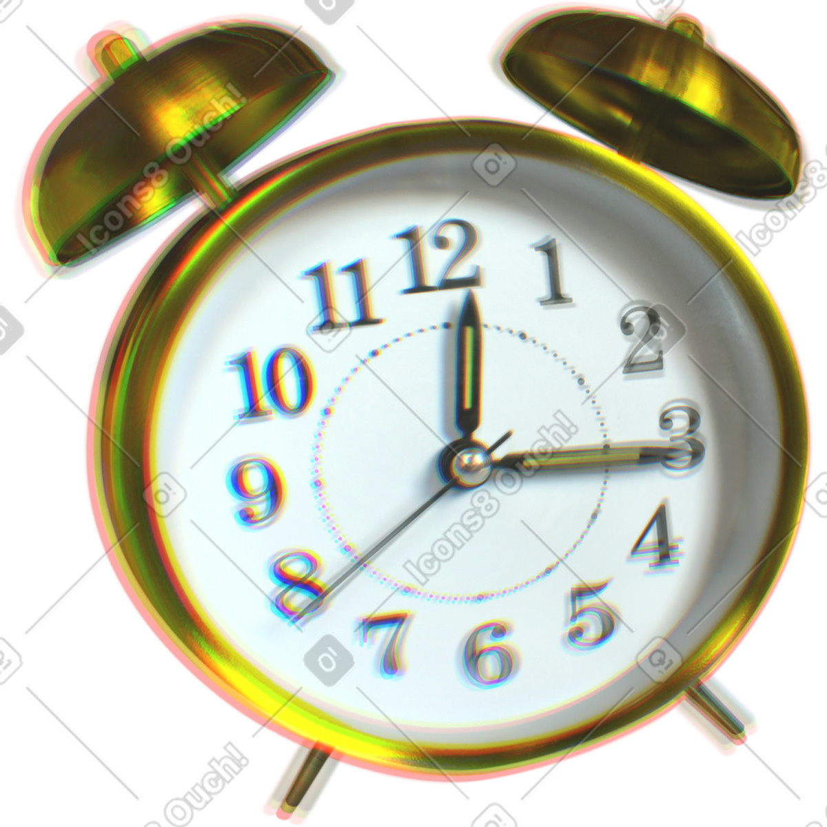 Alarm clock illustration in Energy style download in PNG, SVG