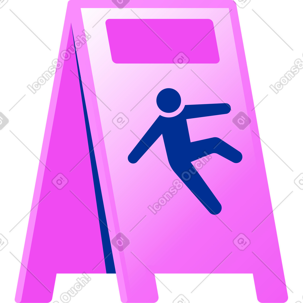 Ilustración Precaución señal de piso mojado en estilo Glossy a descargar en PNG y SVG
