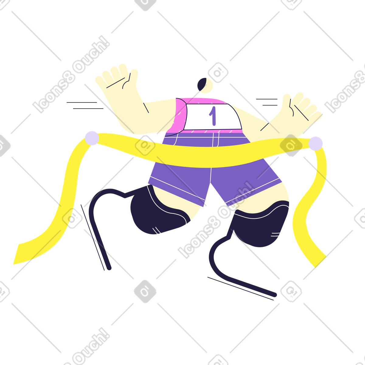 Illustration La victoire! dans le style Mellow à télécharger aux formats PNG, SVG