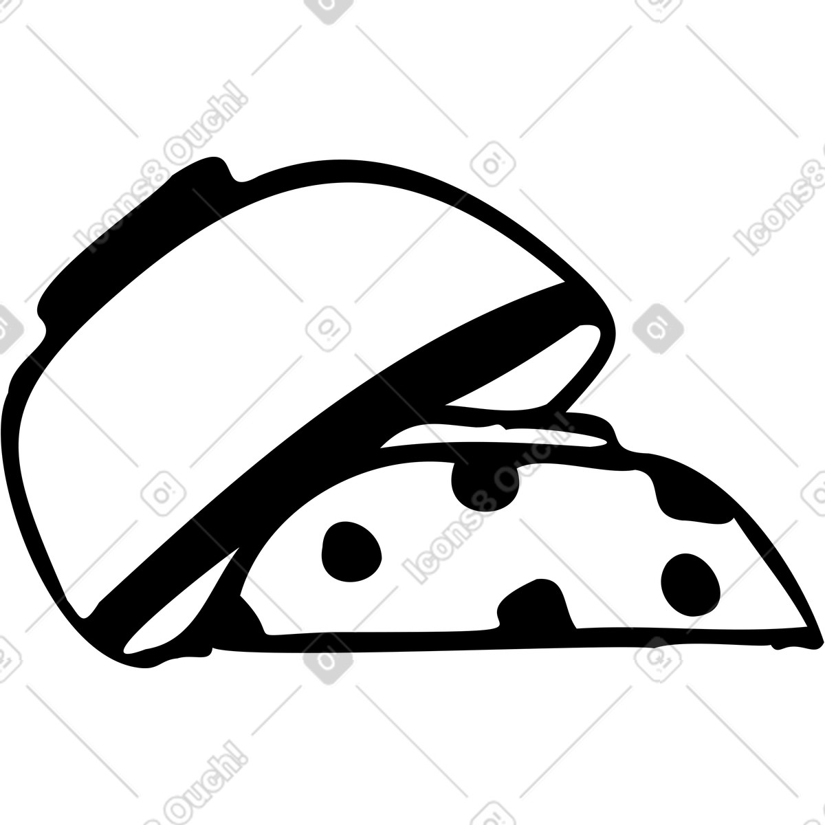 Illustration Deux bols l'un sur l'autre dans le style Marks à télécharger aux formats PNG, SVG