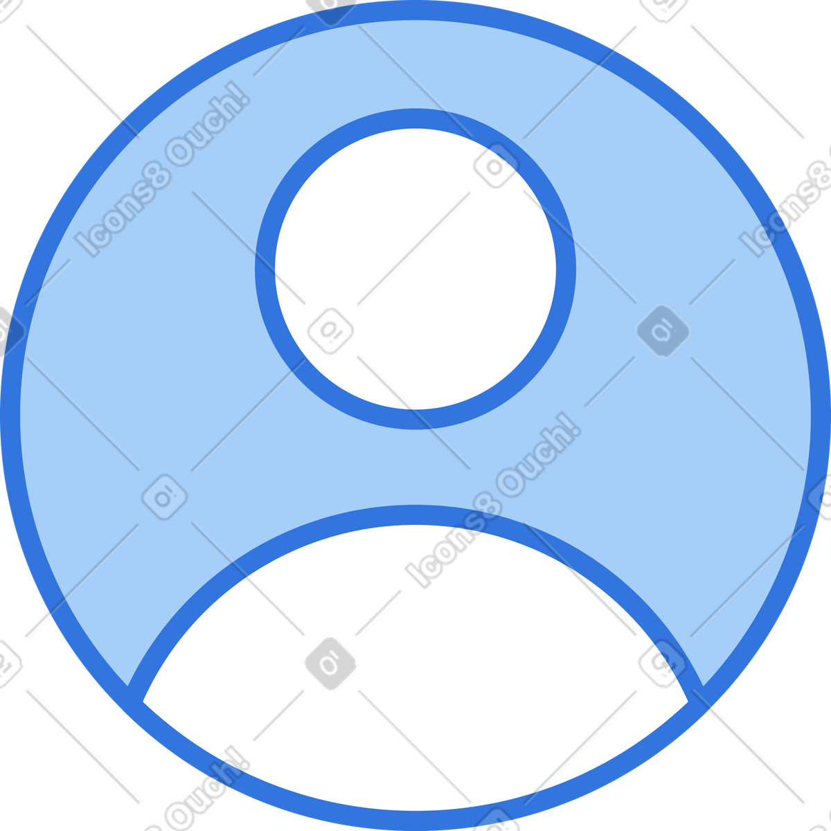 User icon illustration in PNG, SVG