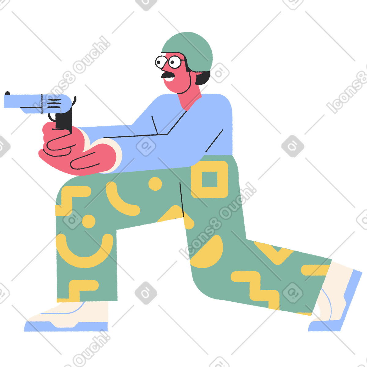 下载 Pablo 风格的 军人 插画，支持 PNG、SVG 格式