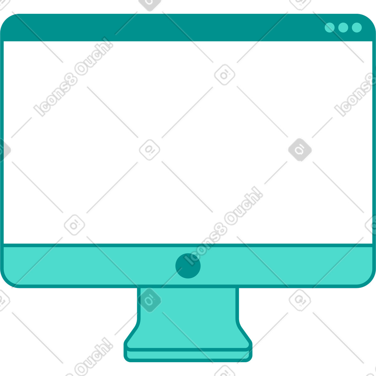 Monitor illustration in PNG, SVG
