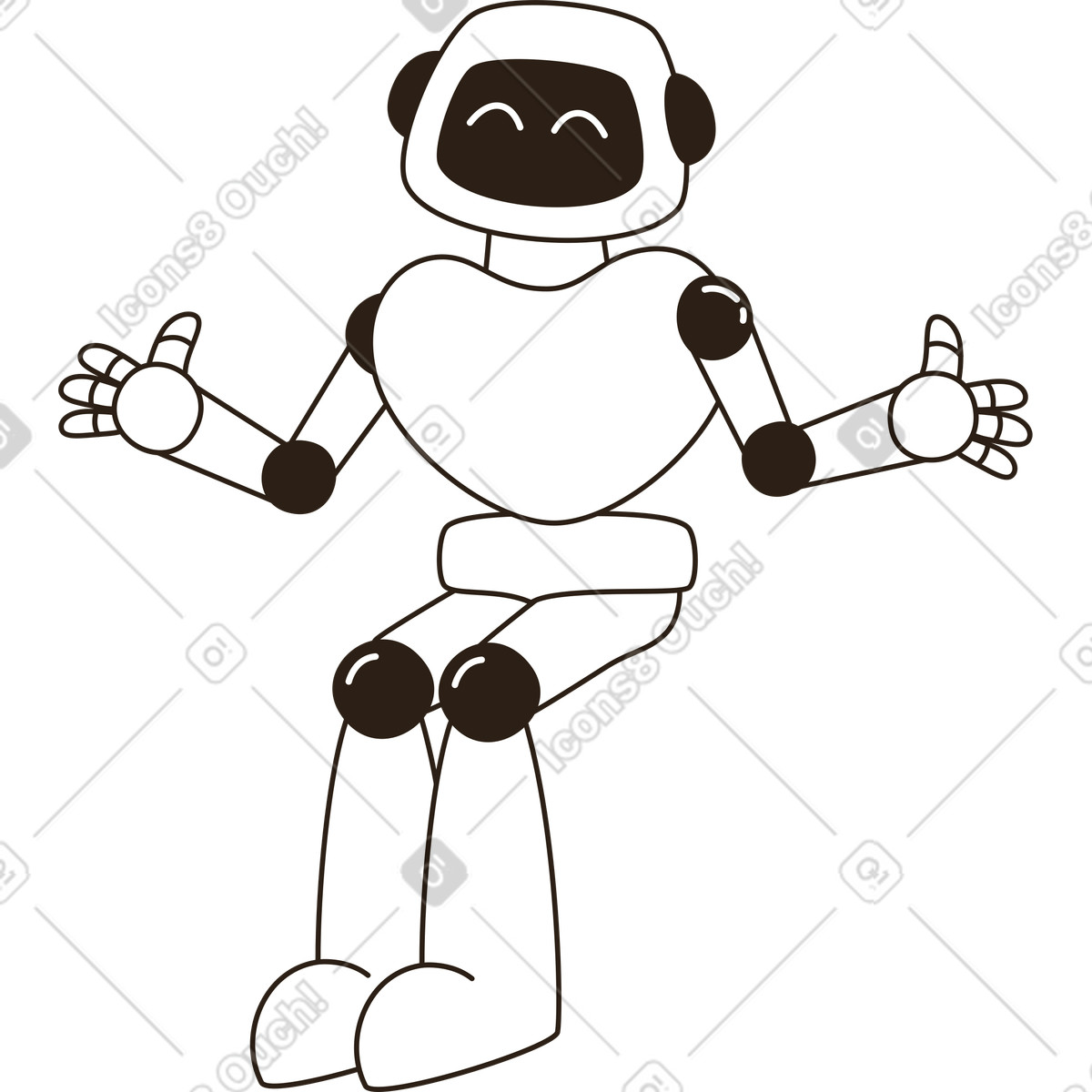 下载 Plain 风格的 机器人 插画，支持 PNG、SVG 格式