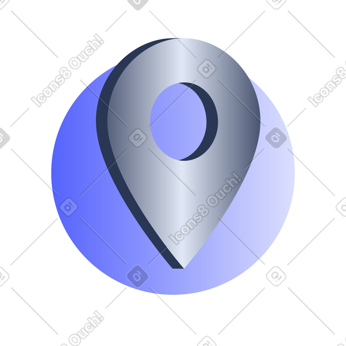Map Marker Icon, Geolocation Marker, Location Pin Symbol illustration in Lucent style download in PNG, SVG