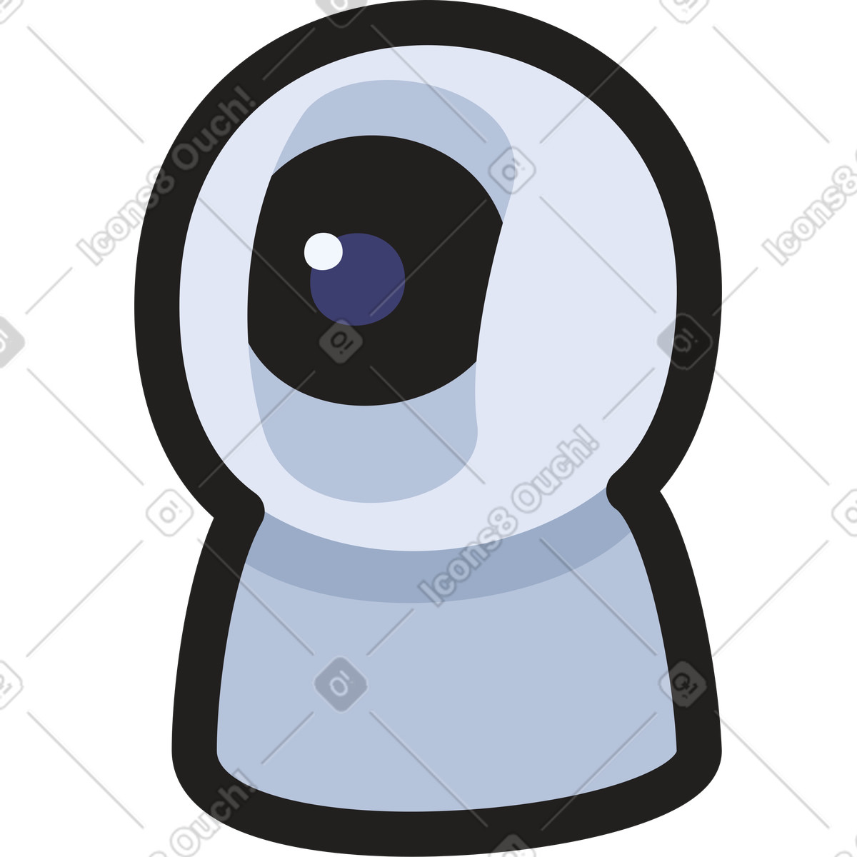 Security camera illustration in Clipart style download in PNG, SVG
