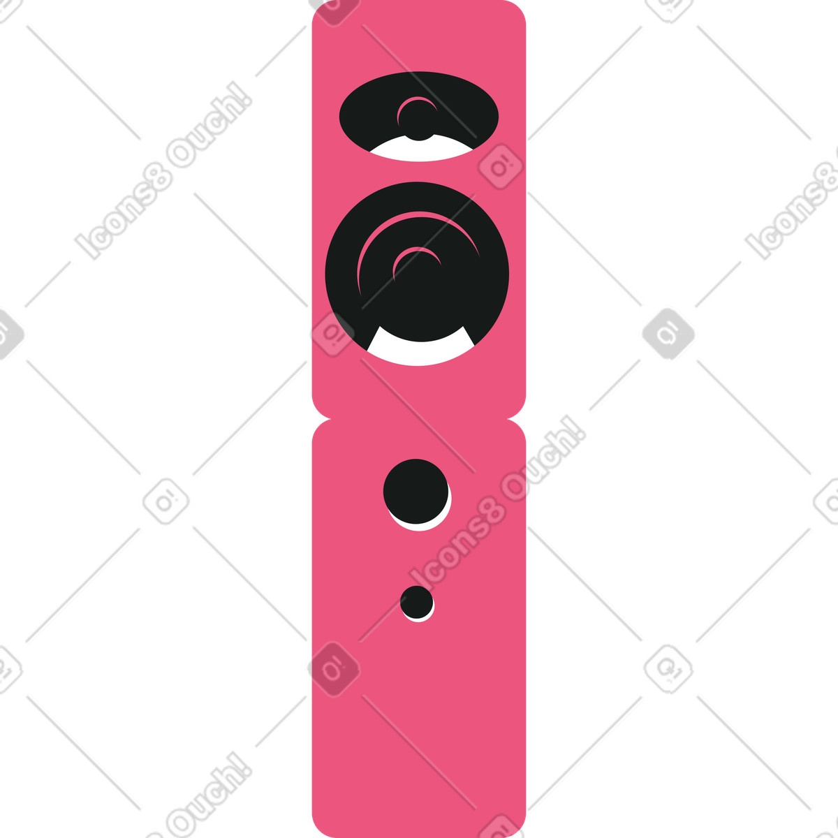 Illustration Haut-parleurs roses dans le style Lounge à télécharger aux formats PNG, SVG