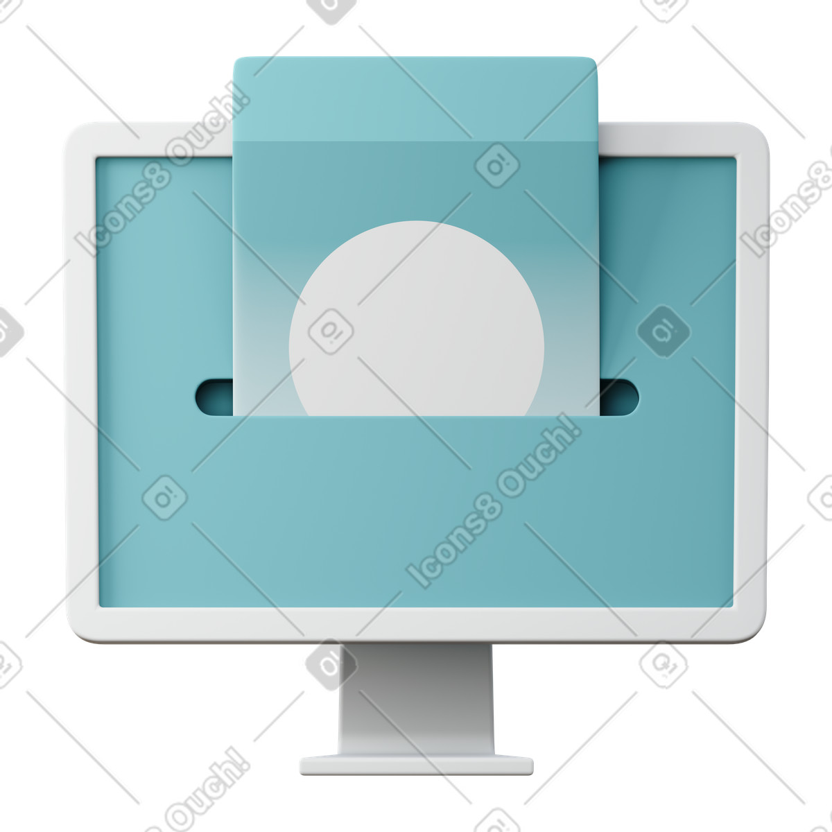 下载 3D Sugary 风格的 Online money transfer 插画，支持 PNG、SVG 格式