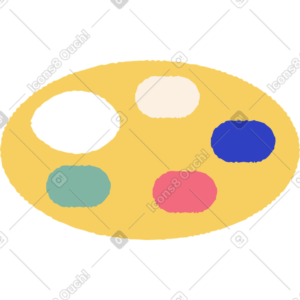 Ilustración Paleta en estilo Pablo a descargar en PNG y SVG