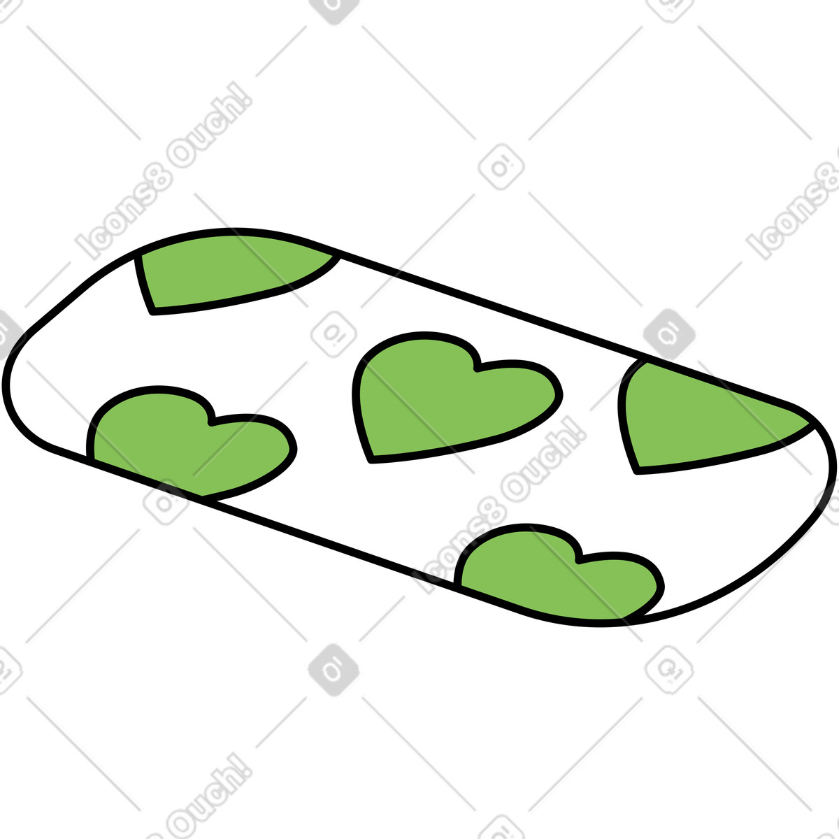 Illustration Autocollant coeurs dans le style Isometric à télécharger aux formats PNG, SVG